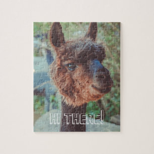 Puzzle Portrait d'un alpaga brun