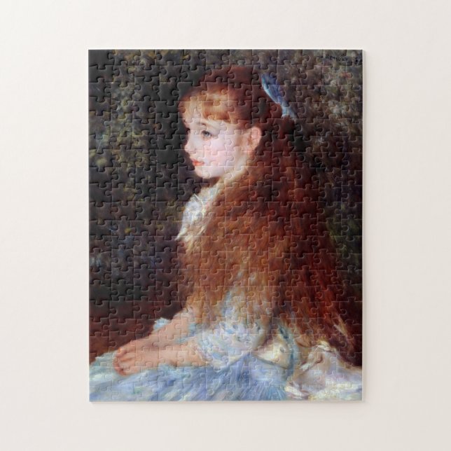 Puzzle Portrait d'une fille au ruban bleu, Renoir (Vertical)