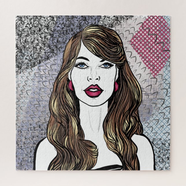 Puzzle Portrait d'une fille aux cheveux longs (Vertical)