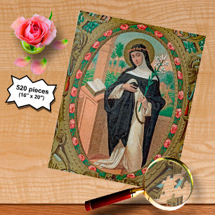 Puzzle Portrait encadré de Saint Rose de Lima (Détail; K