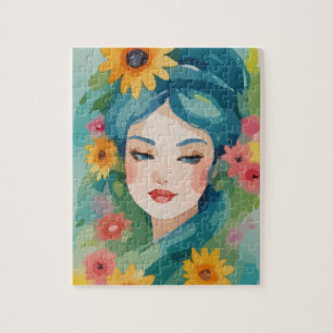 Puzzle Portrait Floral Daydream