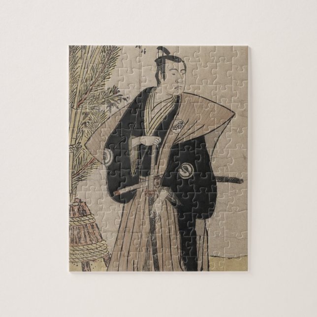 Puzzle Portrait intégral d'un guerrier samouraï C. 1780 (Vertical)