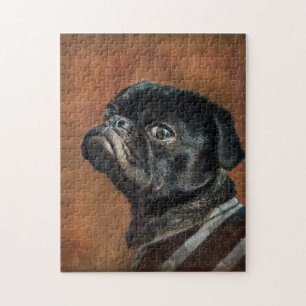 Puzzle Portrait photo de Black Carlin Dog