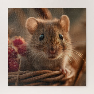 Puzzle Portrait ultra rapproché d'une adorable souris sau