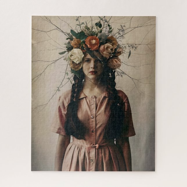 Puzzle Portrait vintage fissuré (Vertical)