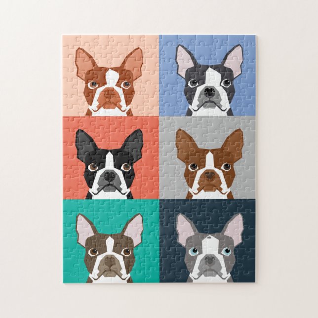 Puzzle Portraits de Boston Terrier (Vertical)