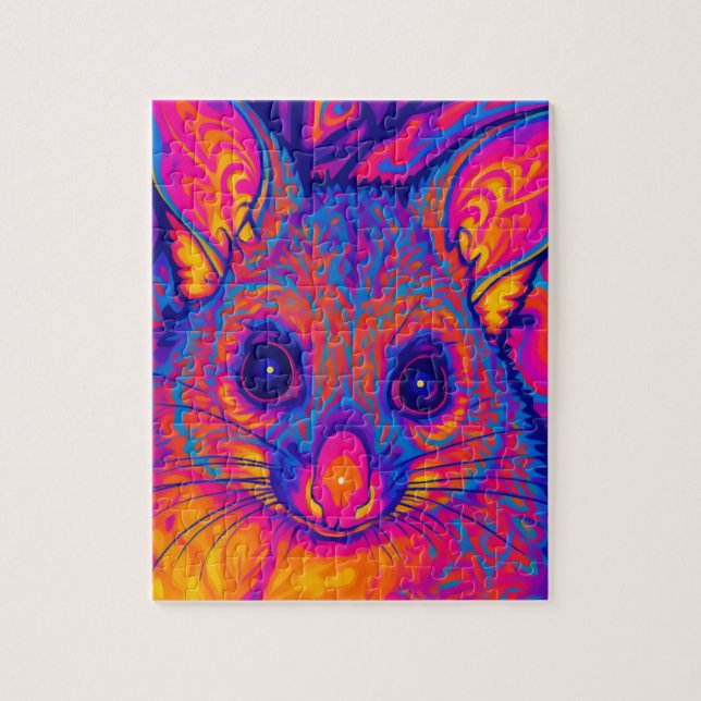 Puzzle possums australien de la queue touffue psychédéliq (Vertical)