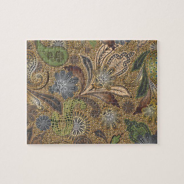 Puzzle Poster de animal Paisley Motif (Horizontal)