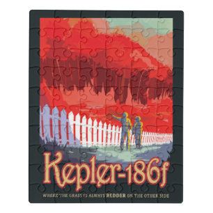 Puzzle Poster De L'Espace Rétro De Kepler-186f.