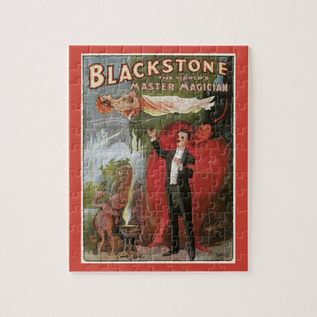 Puzzle Poster magique vintage, Grand Magicien Blackstone (Vertical)