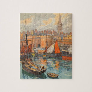 Puzzle Poster Vintage voyage Art, Saint Malo, France