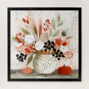 Puzzle Pot de fleurs d'automne et Pot tacheté de rouille