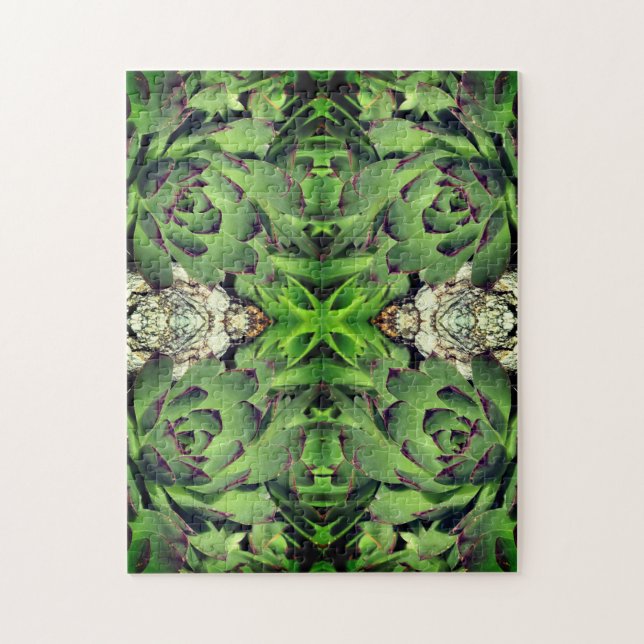 Puzzle Poules Et Poules Jardin Succulent Gros Plan Abstra (Vertical)