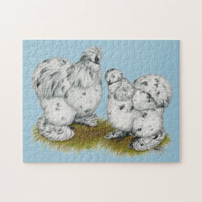 Puzzle Poulet à éclaboussures de Silkie Bantam (Horizontal)