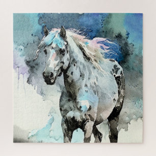 Puzzle Pouliche Appaloosa fringante Aquarelle