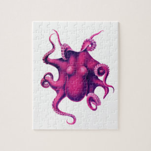 Puzzle Poulpe Girly cramoisi