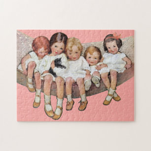 Puzzle Pour Carole - Carte vintage d'enfants dans un hama