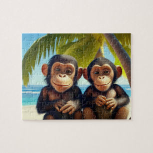 Puzzle pour enfants Chimpanzés - Tropical