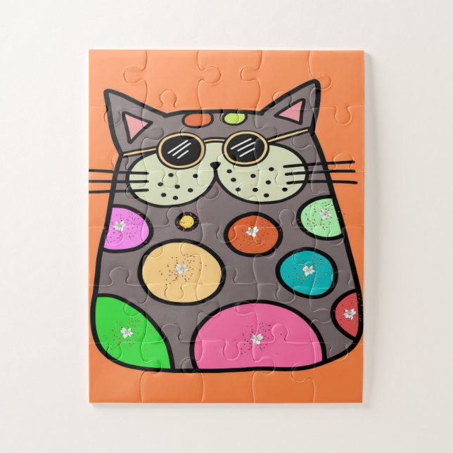 Puzzle pour enfants Comique Chat Grandes pièces (Vertical)
