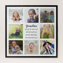 Puzzle Pour Grandma 8 Photos et Citer Faux Canvas Personn