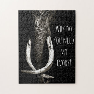 Puzzle Pourquoi avez-vous besoin de mon éléphant noir et 