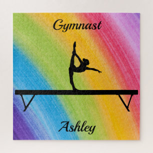 Puzzle Poutre de gymnastique arc-en-ciel personnalisée