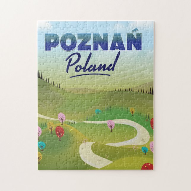 Puzzle Poznań Pologne poster Voyage. (Vertical)