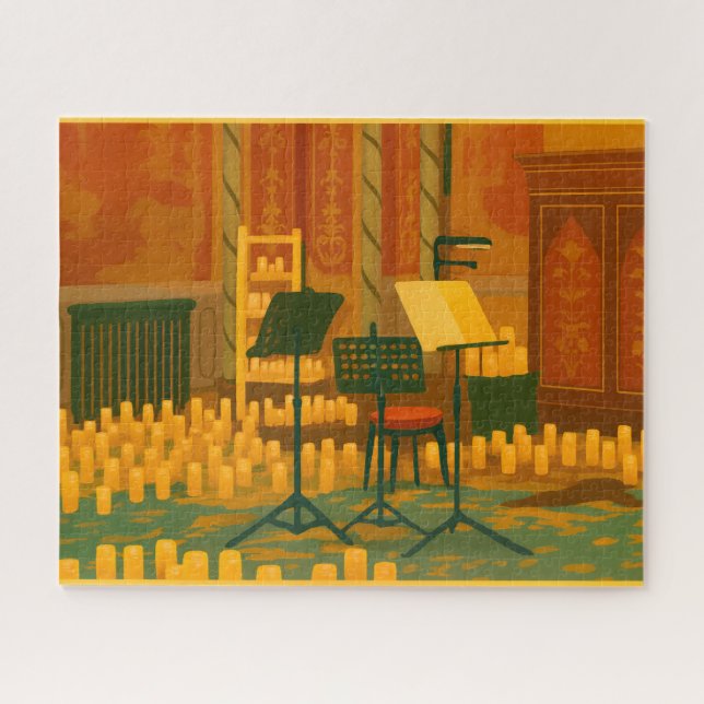 Puzzle Prelude aux chandelles - Salle de musique, Pavillo (Horizontal)