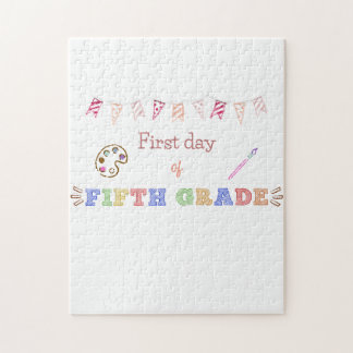 Puzzle Premier jour de 5e année Thème d'art chemise