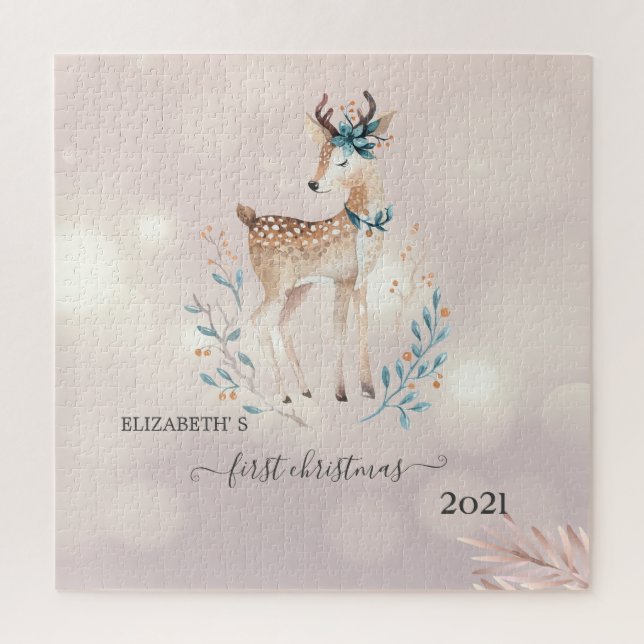 Puzzle Premier Noël, Vacances aux Cerfs (Vertical)