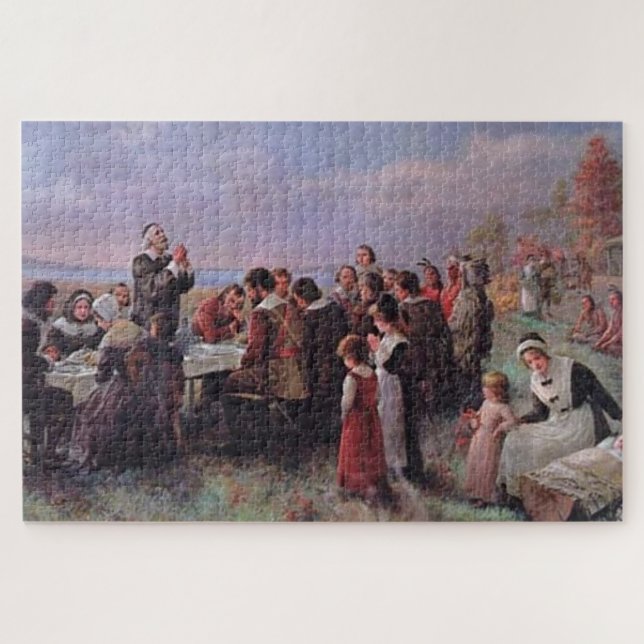 Puzzle Premier Thanksgiving à Plymouth en 1621 (Horizontal)