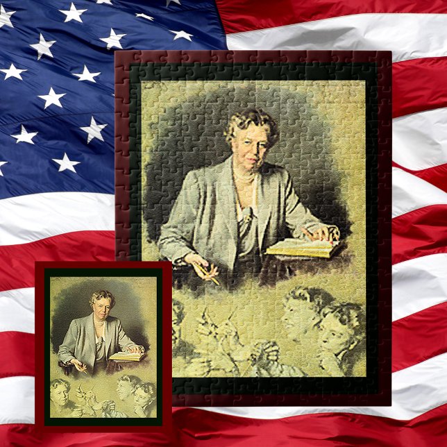 Puzzle Première dame Anna Eleanor Roosevelt (First Lady Anna Eleanor Roosevelt Jigsaw Puzzle)