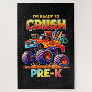 Puzzle Prêt à écraser le camion monstre pré-maternelle de