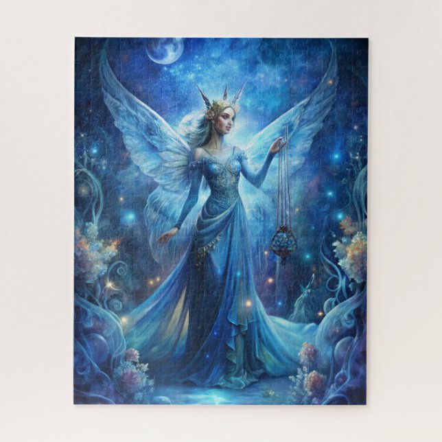Puzzle Pretty Fairy in Blue  (Vertical)
