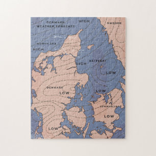 Puzzle Prévisions météo vintage Danemark