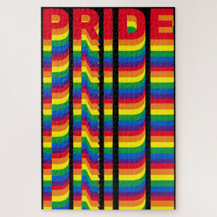 Puzzle Pride lgbt lgbtq queer gay arc-en-ciel motif noir