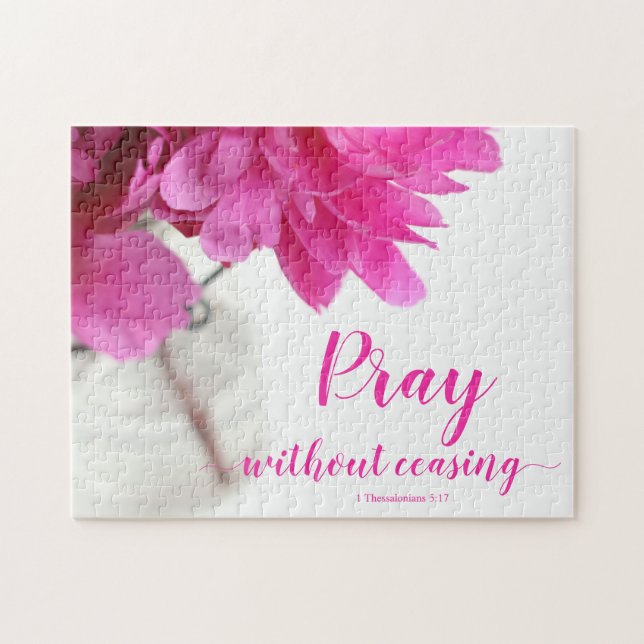 Puzzle Priez sans cesser 1 Thessaloniciens 5:17 Peine (Horizontal)