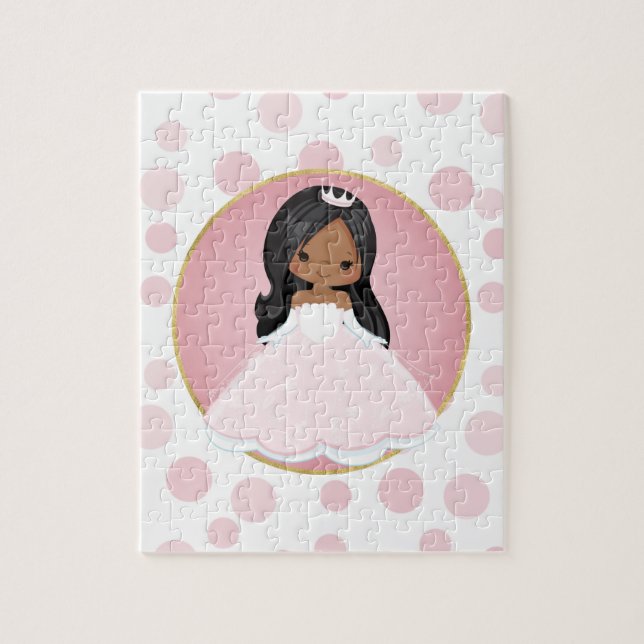 Puzzle Princesse afro-américaine rose (Vertical)