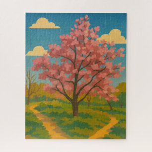 Puzzle Printemps Éveil - Paysage de l'arbre florissant