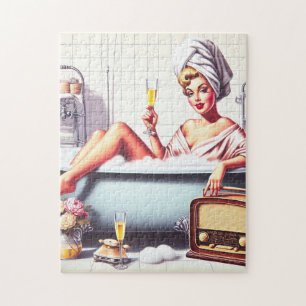 Puzzle Prise de bain vintage