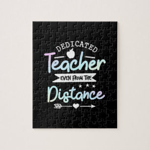 Puzzle Professeur Cadeaux Distance de l'enseignant dédi