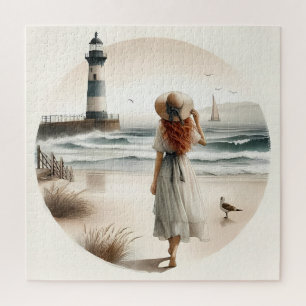 Puzzle Promenade au phare côtier