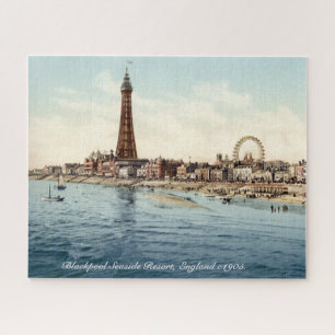 Puzzle Promenade de Blackpool et tour, Angleterre c1905