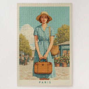 Puzzle Promenade d'été vintage à Paris