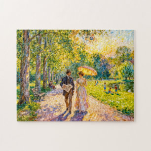 Puzzle Promenade impressionniste dans un parc estival ver