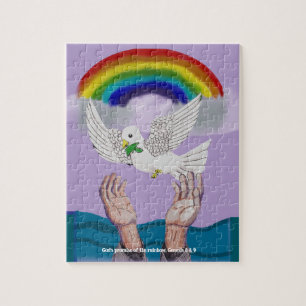 Puzzle Promesse de Dieu Arc-en-ciel et colombe