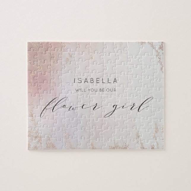 Puzzle Proposition de Fleur à huile glacée rose Ombre (Horizontal)