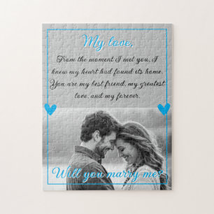 Puzzle Proposition de mariage photo personnalisée Vous me