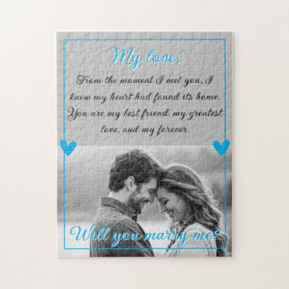 Puzzle Proposition de mariage photo personnalisée Vous me