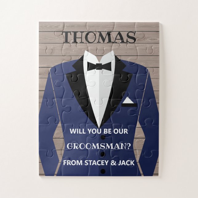 Puzzle Proposition Groomsman, Serez-Vous Nos Groomsmens ? (Vertical)